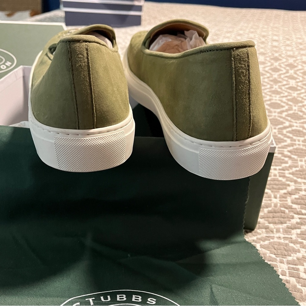 Stubbs & Wootton Green Crest Martial size 13 Men’s Brand New in Box rubber sole - Picture 11 of 15